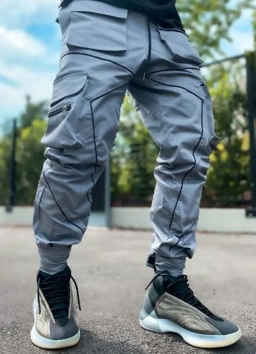 Men’s reflective line casual pants