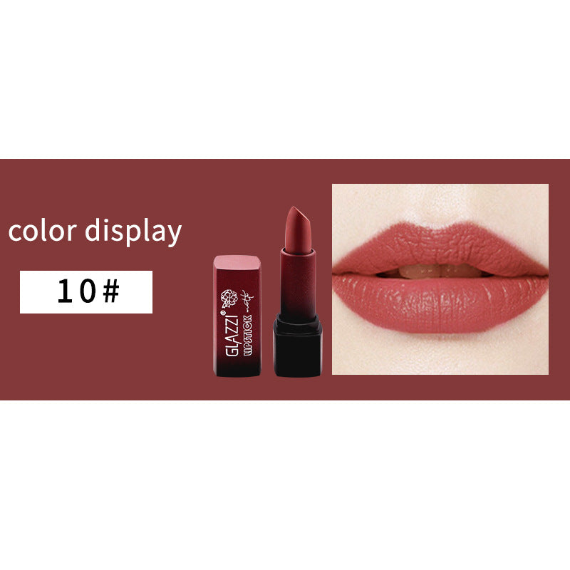 Small Square Tube Matte Matte Not Easy To Fall Off Lipstick Smooth Moisturizing Not Pull Dry Lasting Color Portable Lipstick Makeup