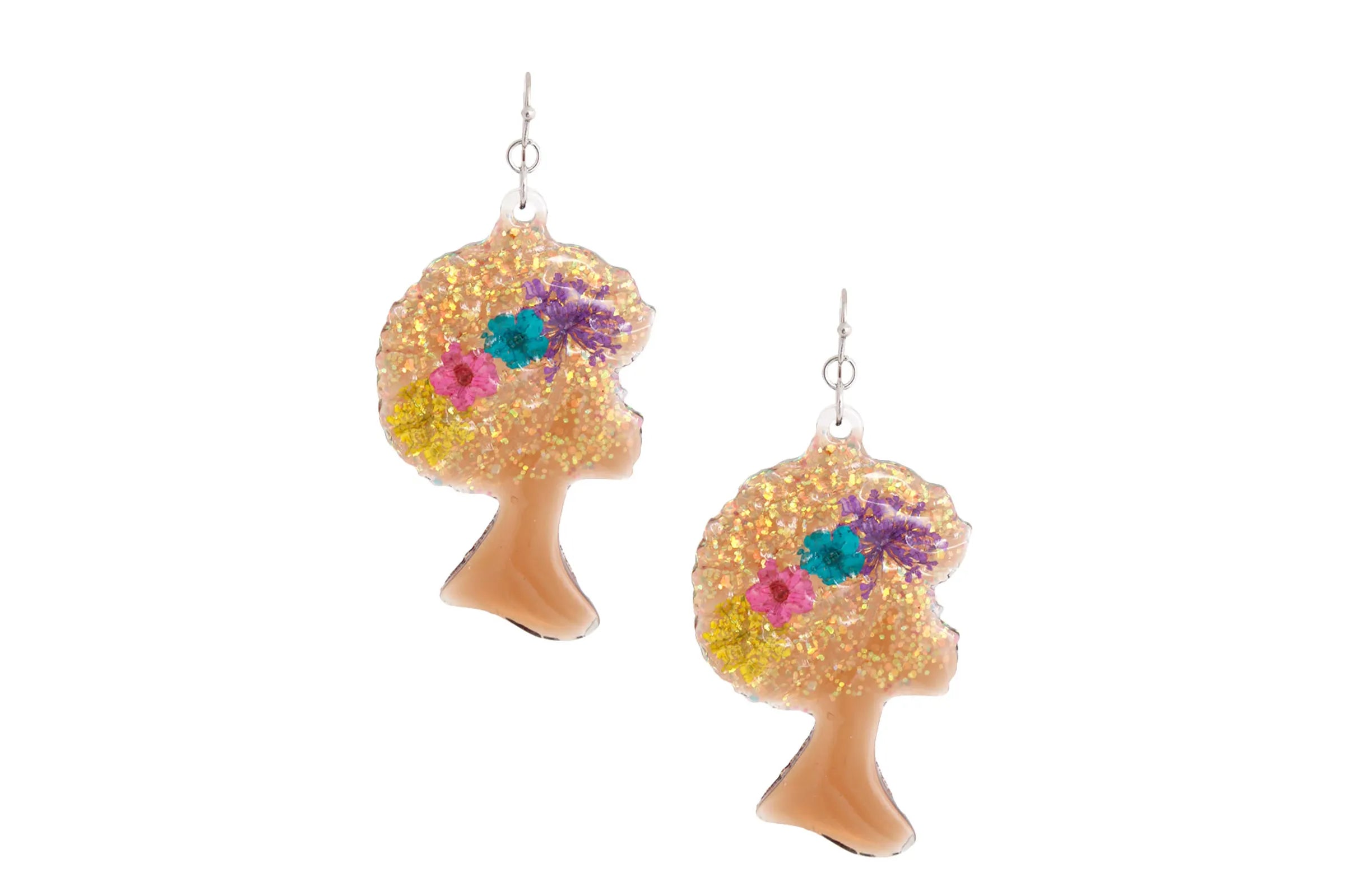 Afro Flower Earrings