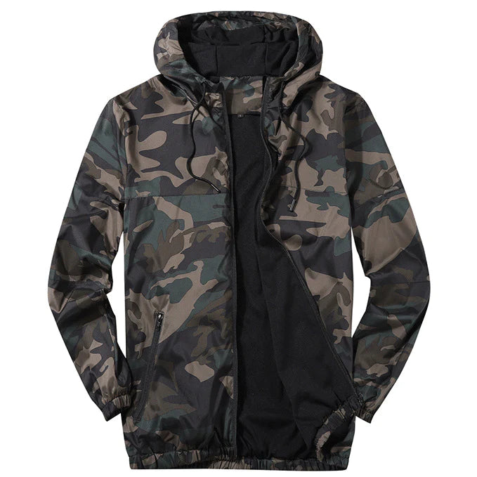 Men's Autumn Camouflage Sports Mesh Color Block Jackets