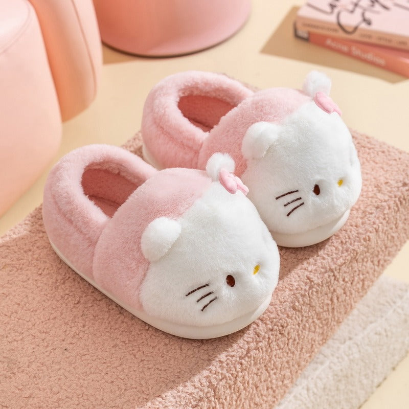 Sanrio Slippers, Melody Jade Gui Dog, HelloKitty, Kuromi Cotton Slippers, Cotton Shoes for Home Warmth, Autumn and Winter Women