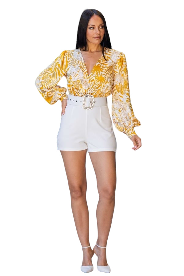 Women’s Woven print top fashion romper