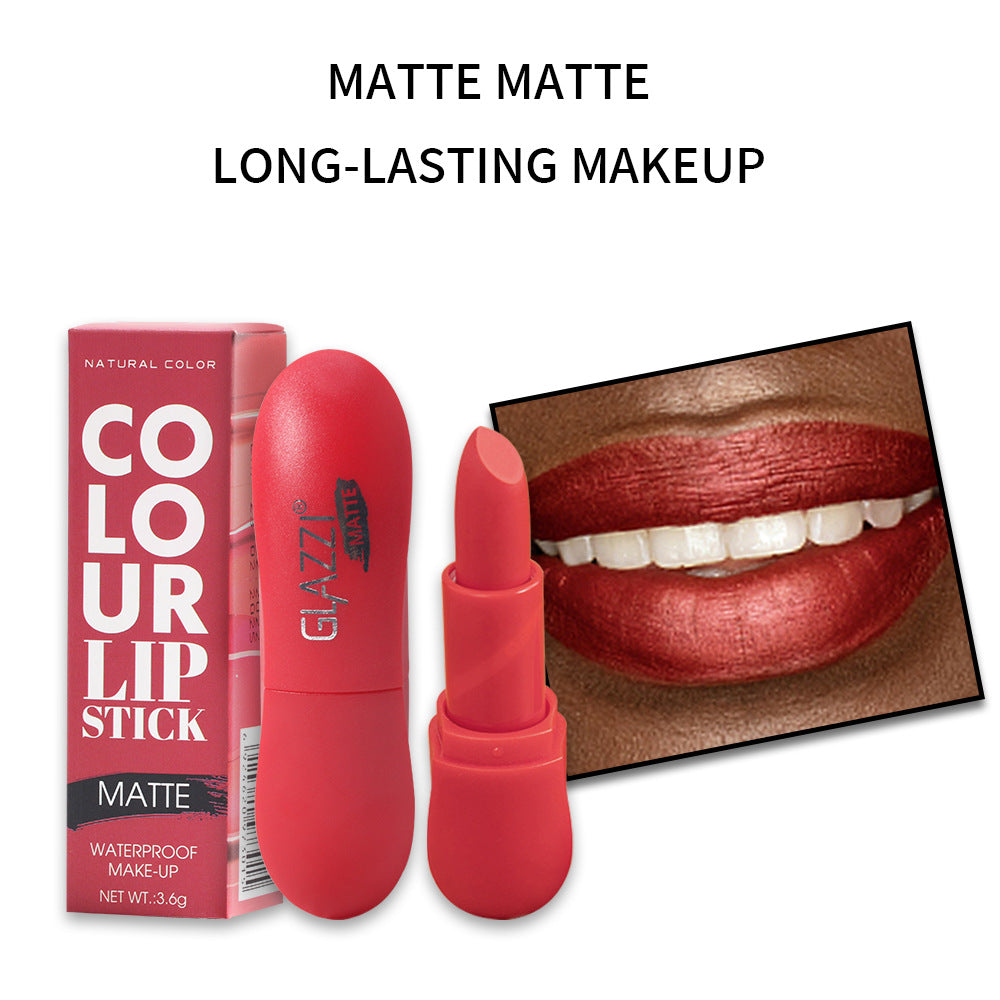 12 Color Rhombic Matte Lipstick Yeast Color Does Not Stick To The Cup And Does Not Fade