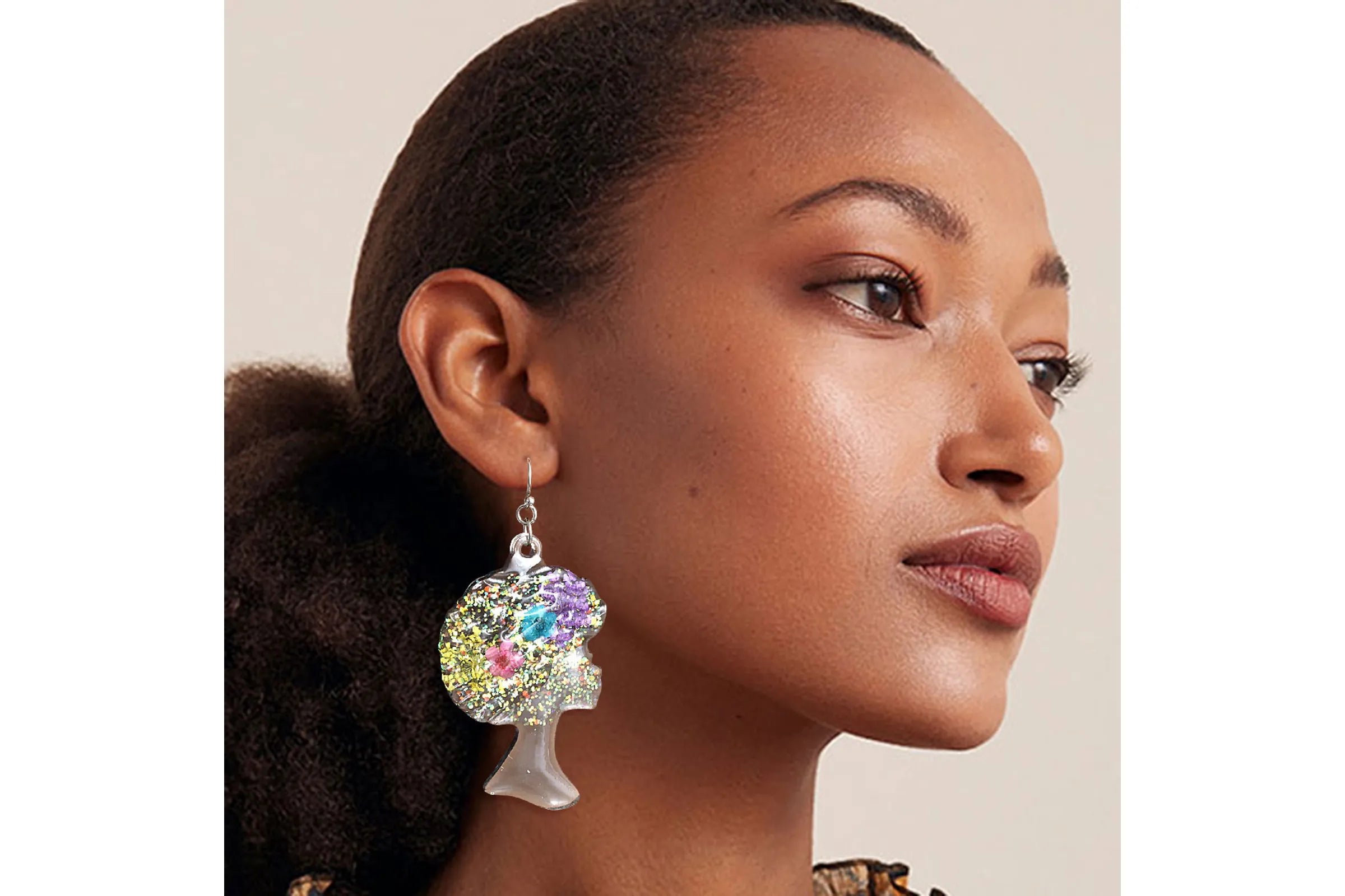 Afro Flower Earrings