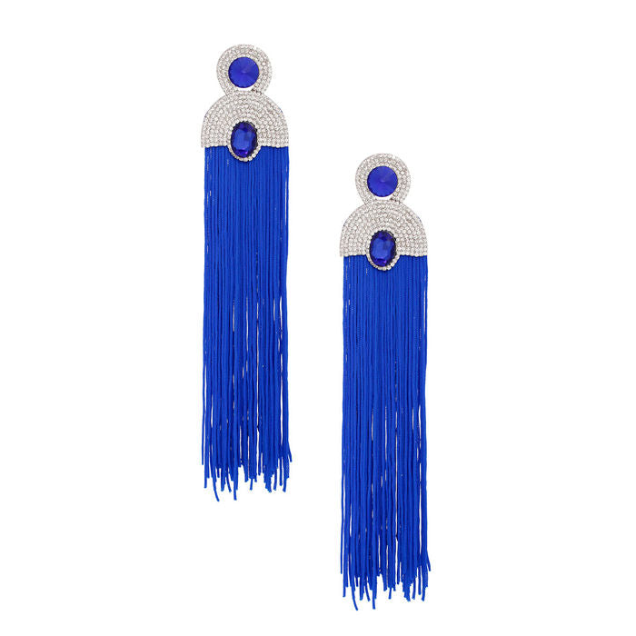 Tassel Fuchsia Long Vintage Glam Earrings Women