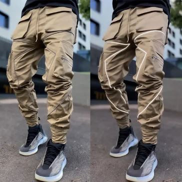 Men’s reflective line casual pants