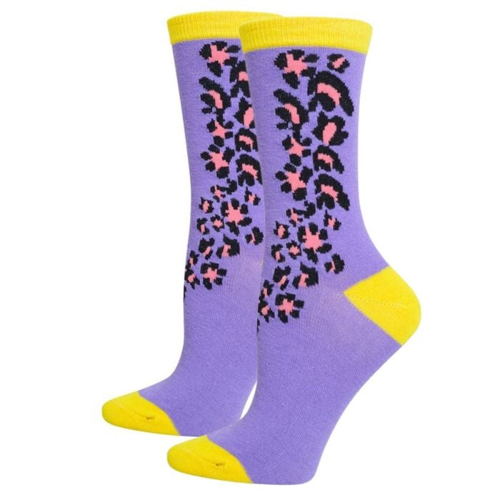 Cheetah Crew Socks