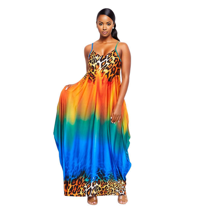 rainbow dress, womens rainbow dress, rainbow cami dress