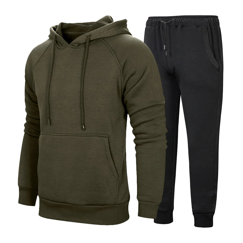 Men's Casual Loose Hooded Hodies Joggers Two-Piece Set