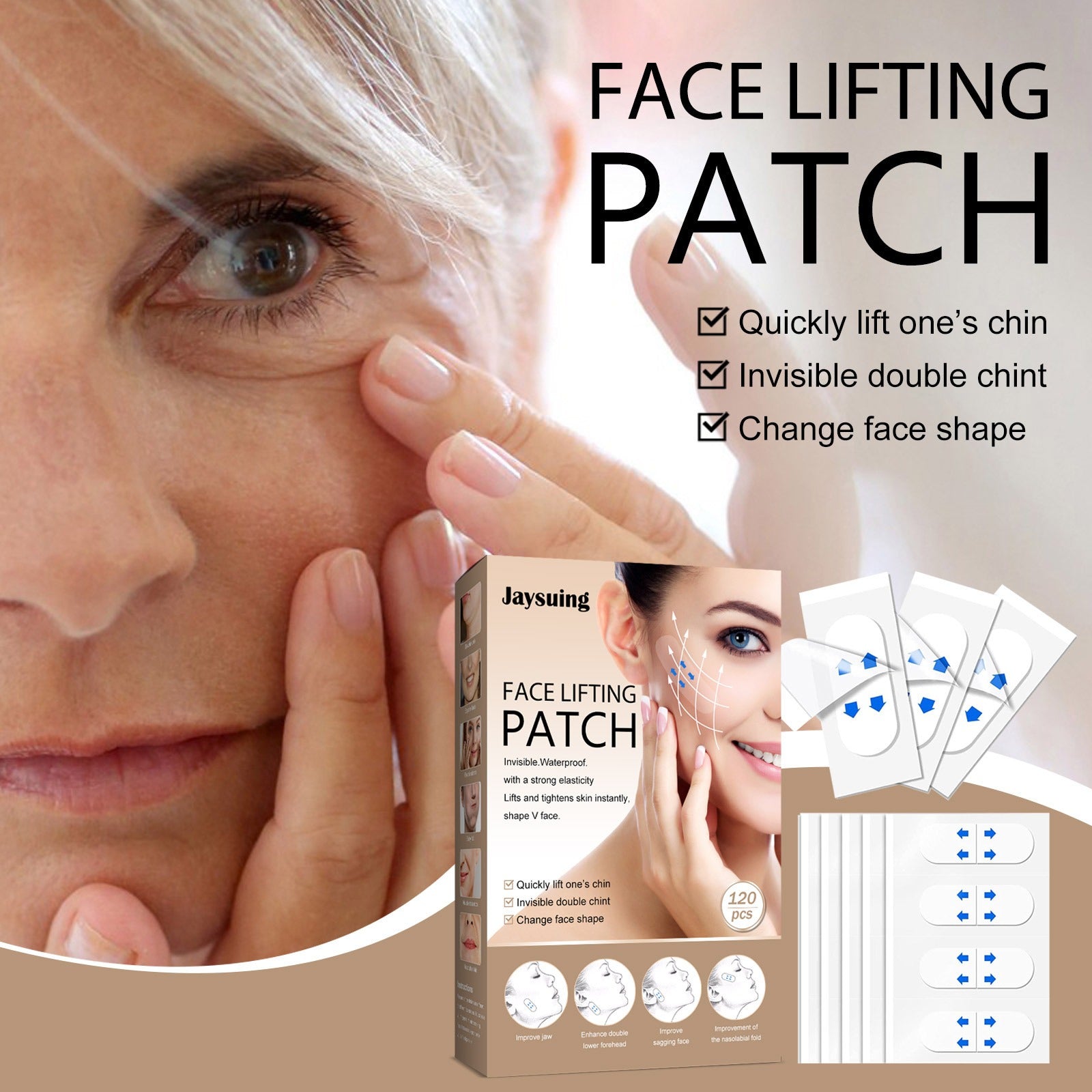 Invisible Face Lift Stickers Lift And Tighten The Chin To Reduce Fine Lines And Shape The V-Shaped Face Stickers