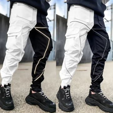 Men’s reflective line casual pants