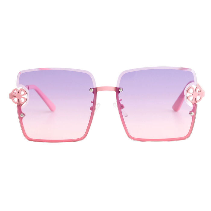 Tint Color Square Clover Sunglasses