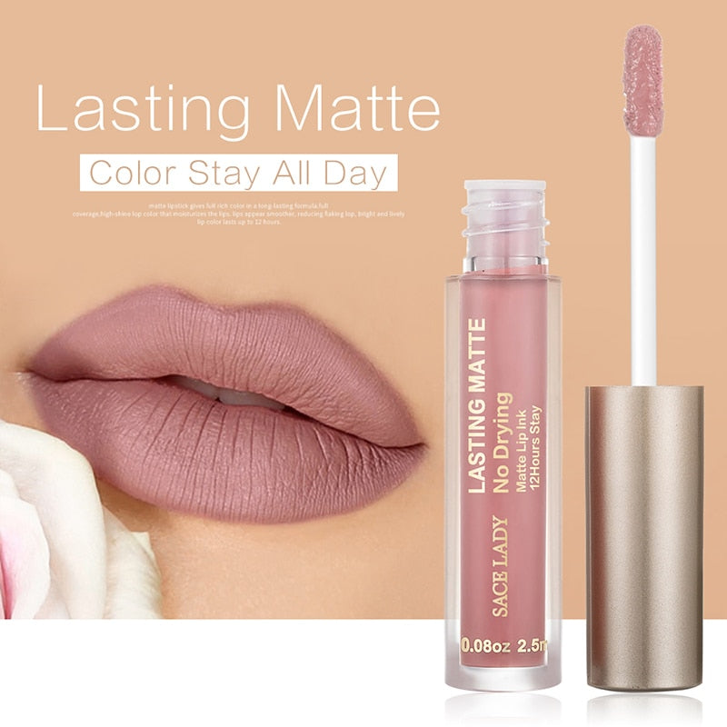 Make Up Waterproof Nude Lipstick Long Lasting Liquid Matte Lipstick Kit Lip Gloss Cosmetics Lipgloss Lip Makeup