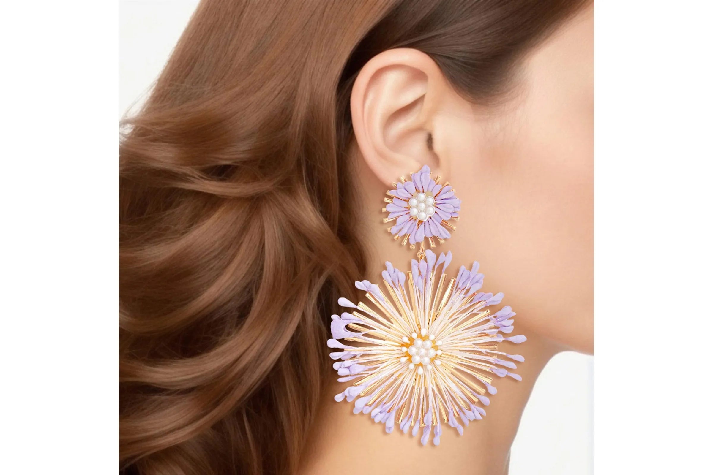 Dangle Wildflower Large Earrings for Women