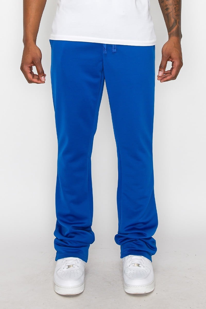 Men's Solid flare stacked track pants