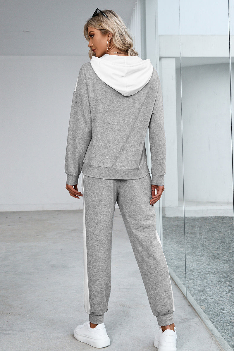 Ivy Lane Dropped Shoulder Hoodie and Long Pants Set