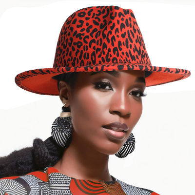 3 Color Leopard Print Fedora