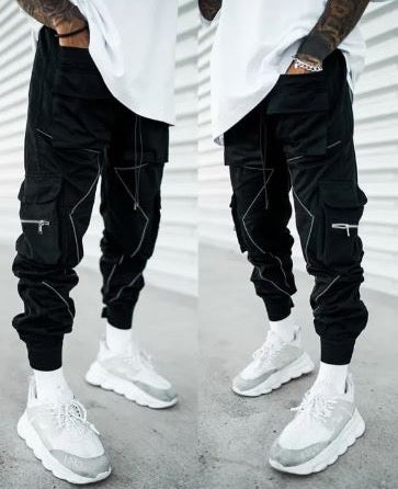 Men’s reflective line casual pants