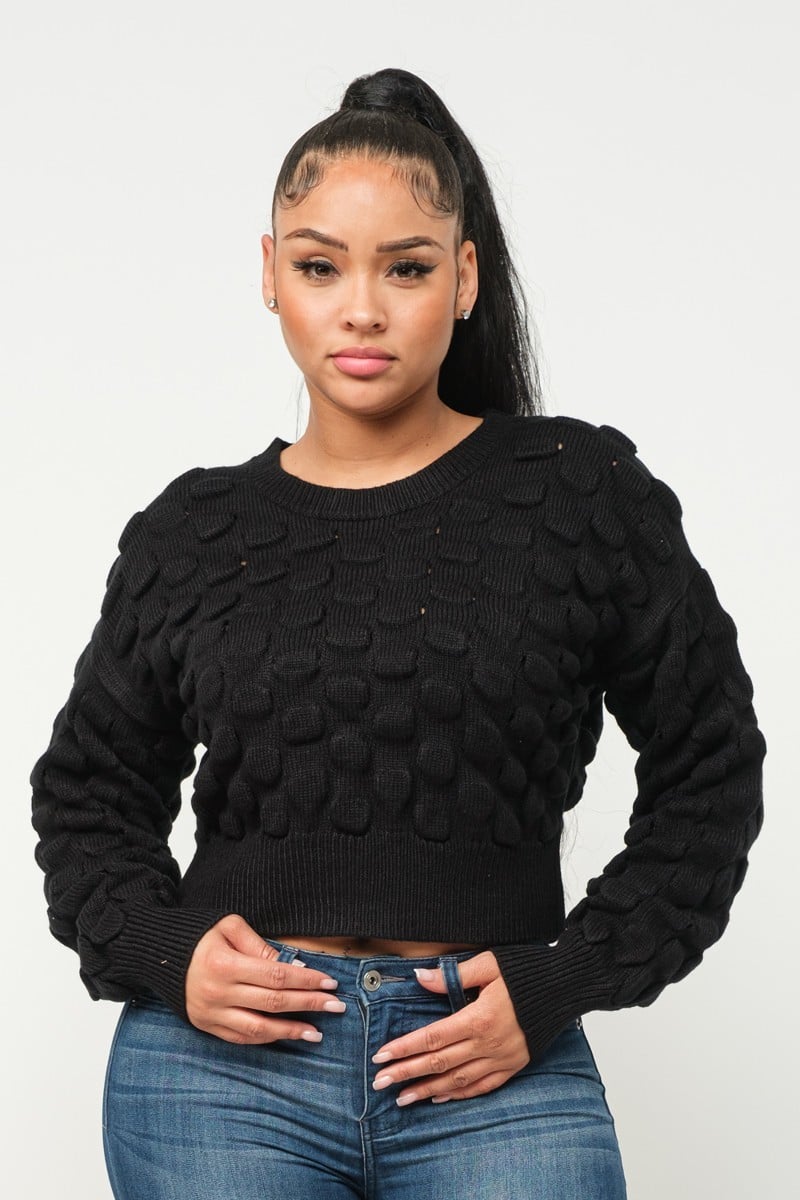 Checker sweater top