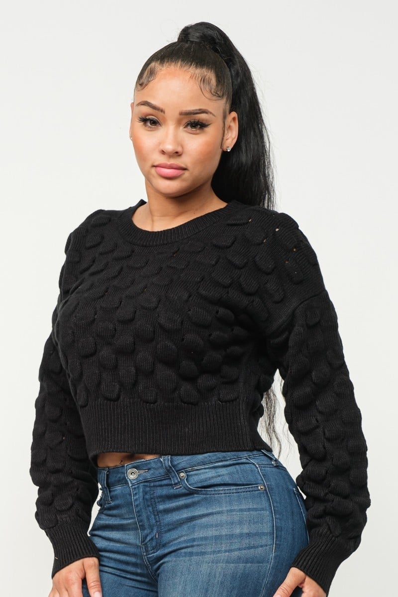 Checker sweater top