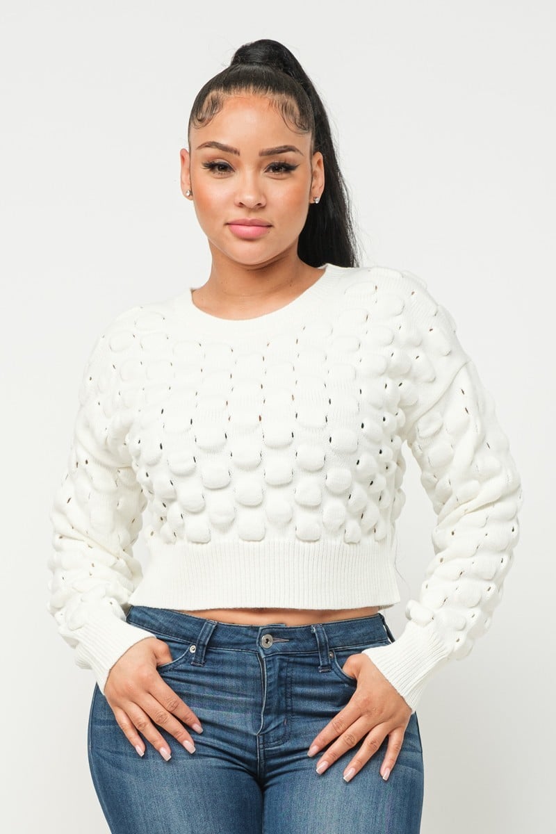 Checker sweater top