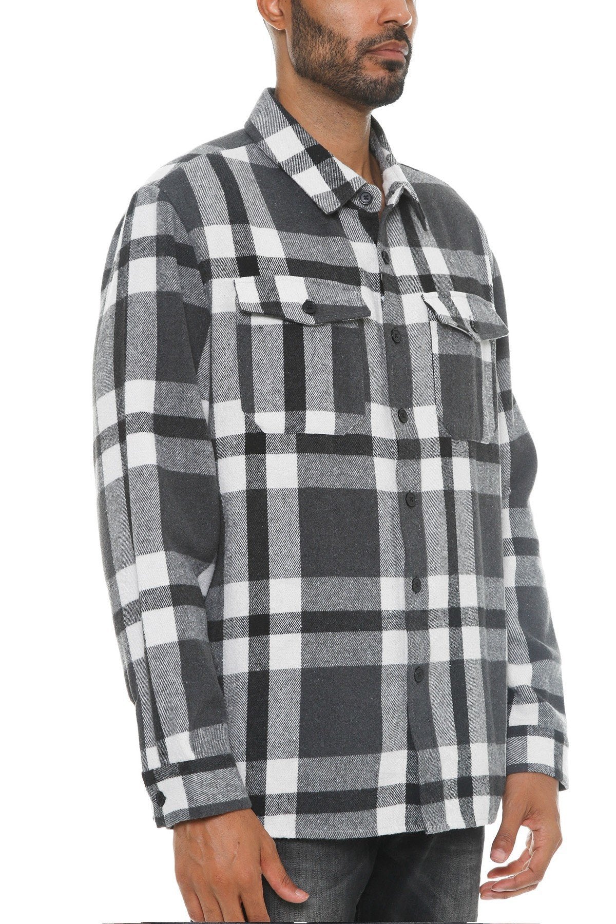 Men's checkered soft flannel shacket