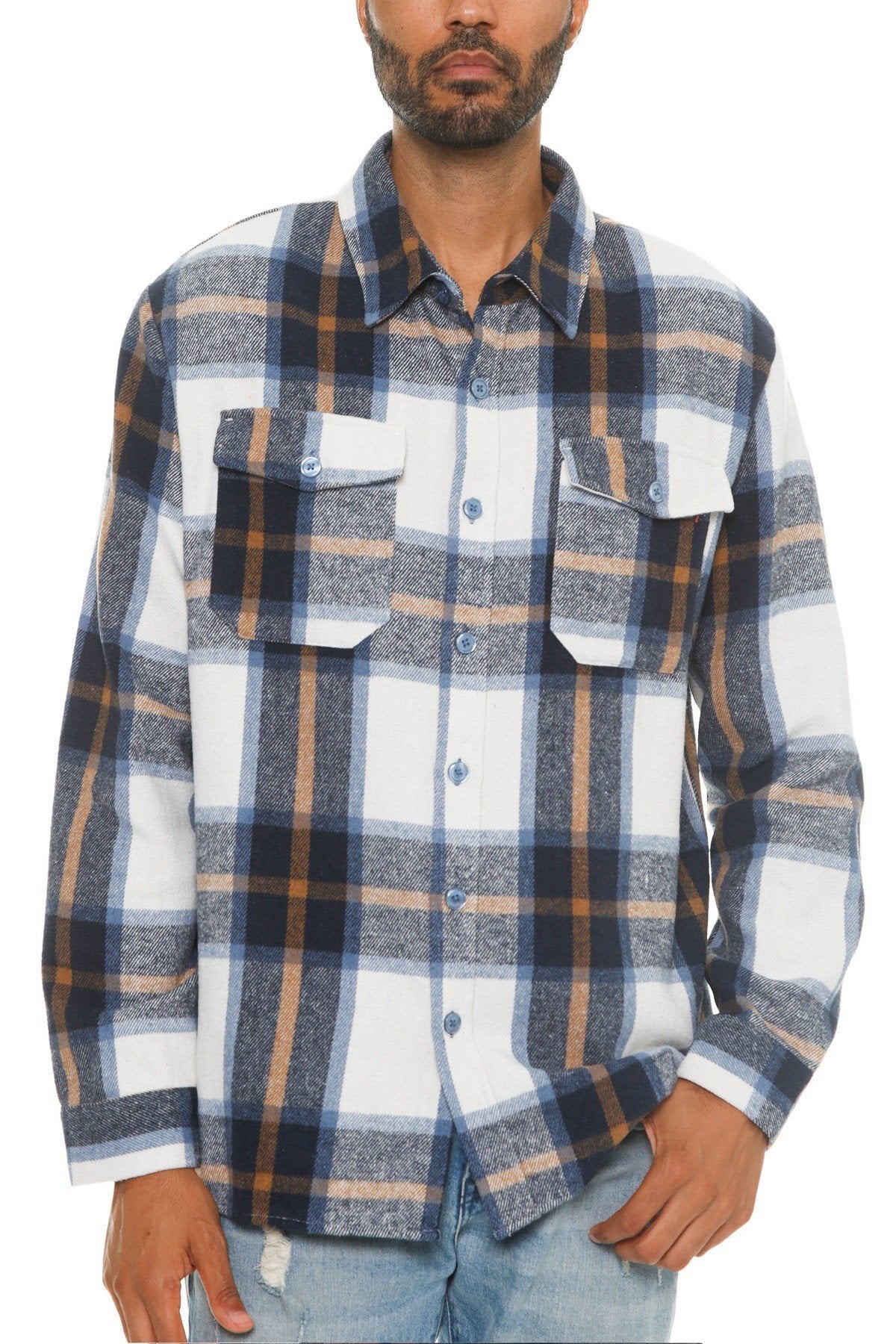 Men's checkered soft flannel shacket