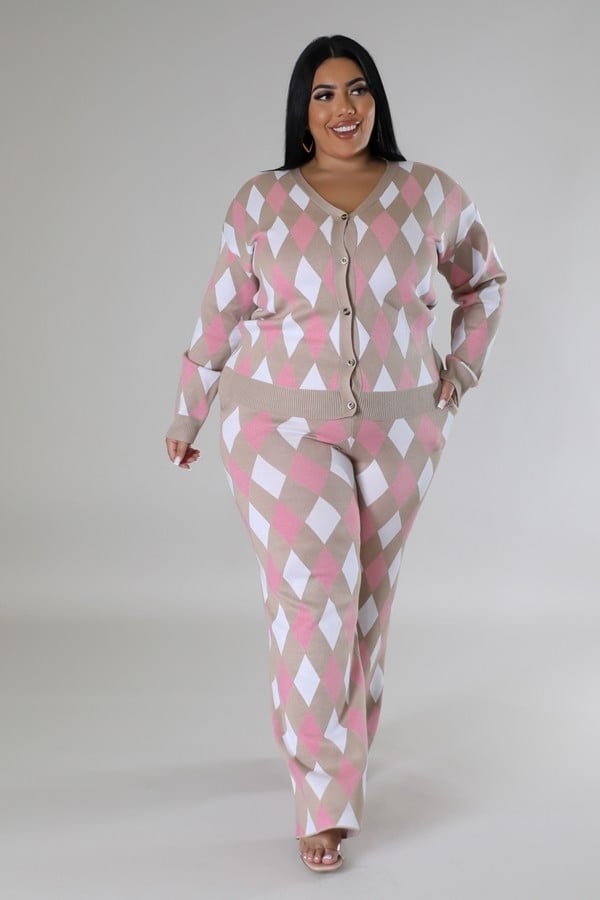 Long sleeves stretch pant set