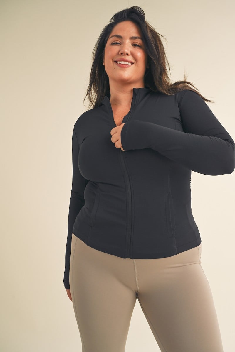 Butter soft fitted jacket with pockets