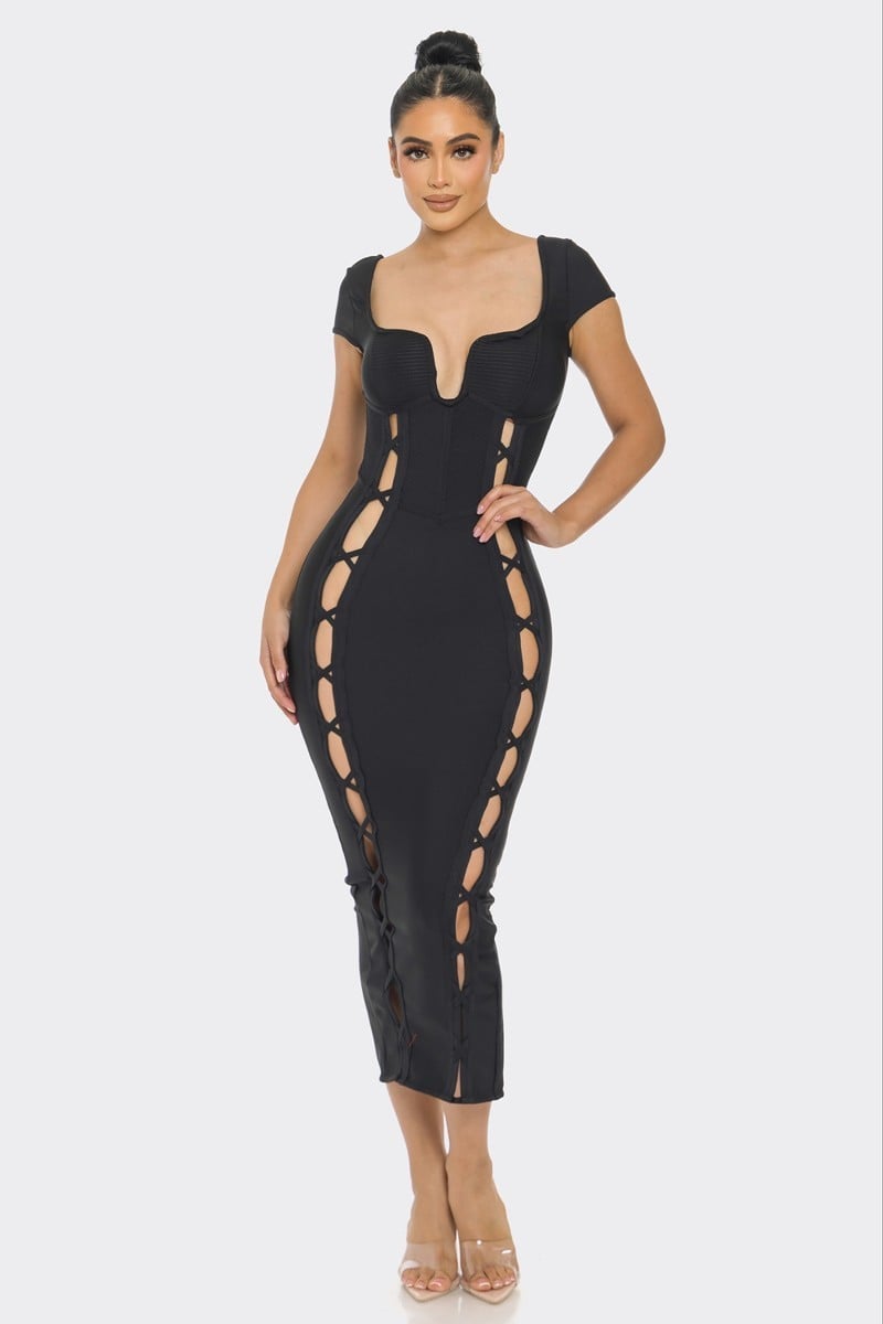 Women's Bandage midi dress