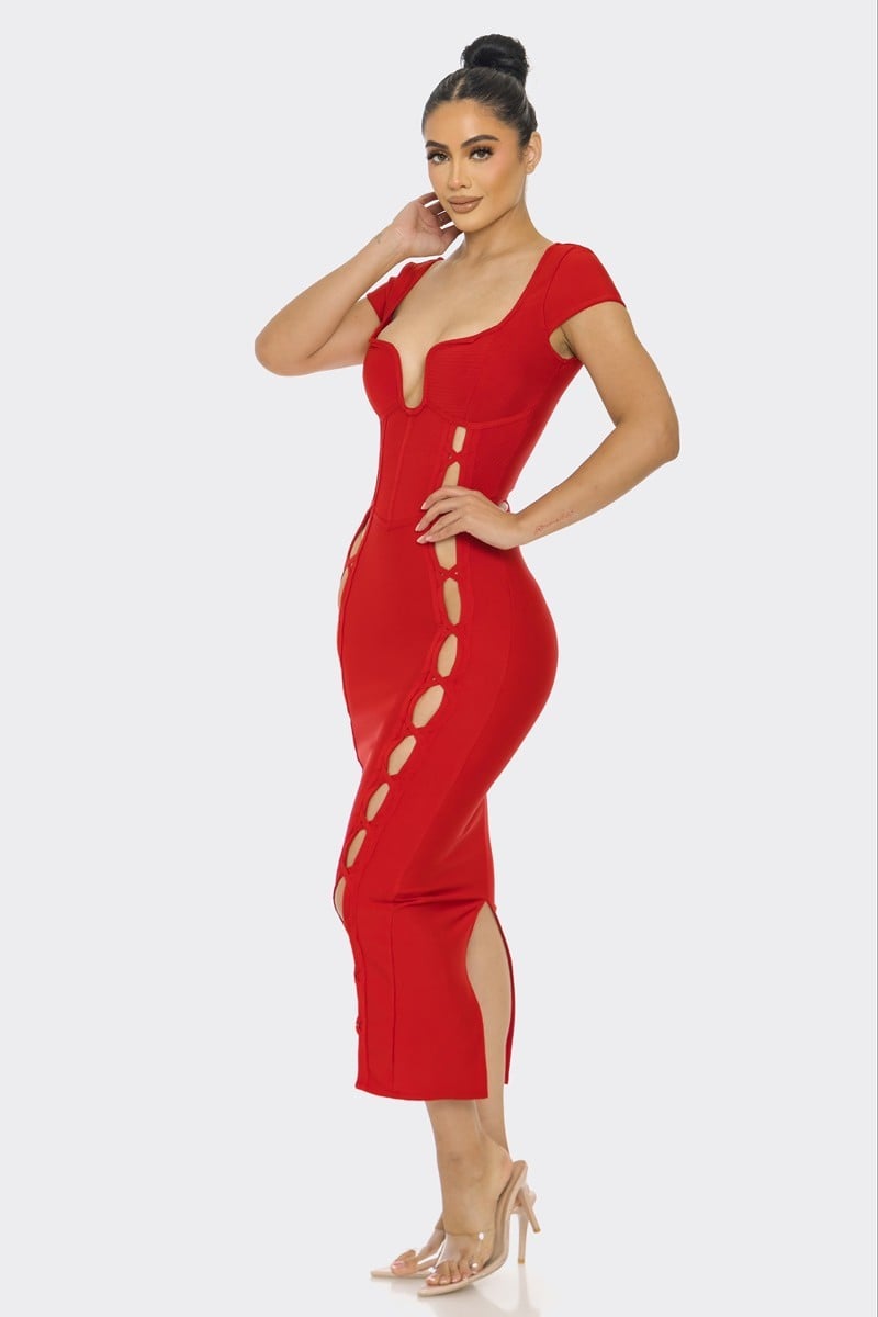 Women's Bandage midi dress