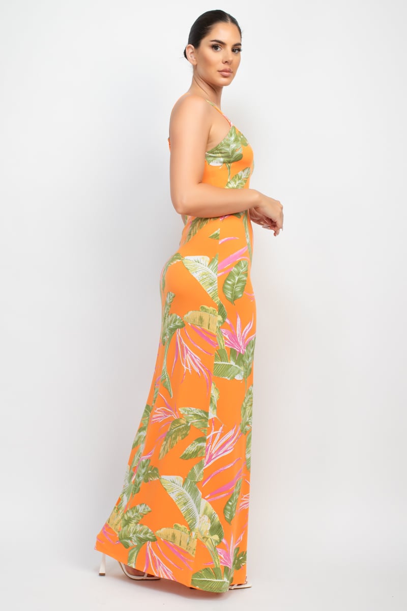 Women's Scoop tropical print maxi dress