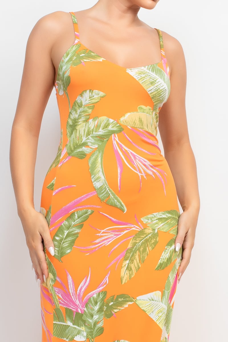 Women's Scoop tropical print maxi dress