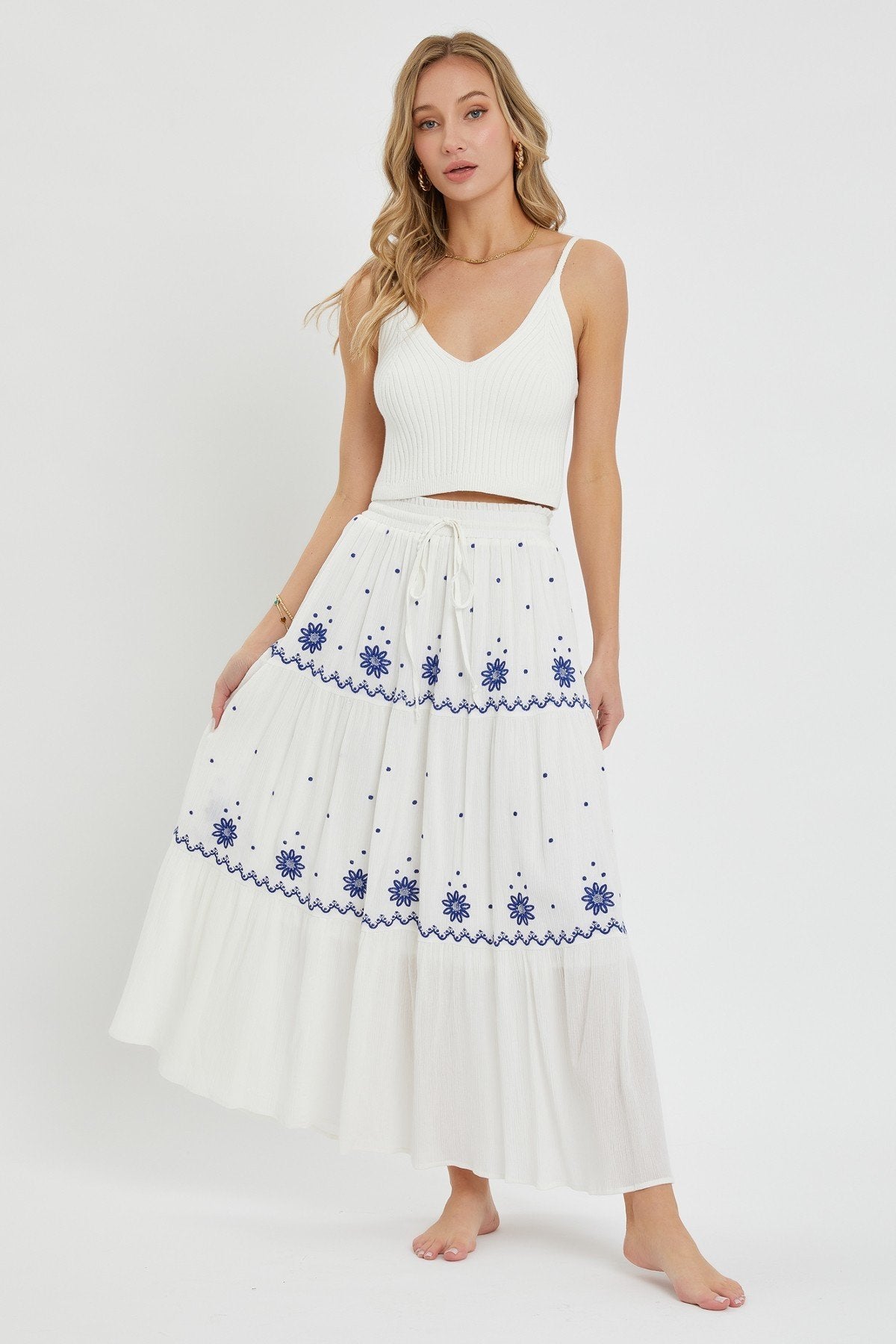 Women's Embroidery maxi skirts