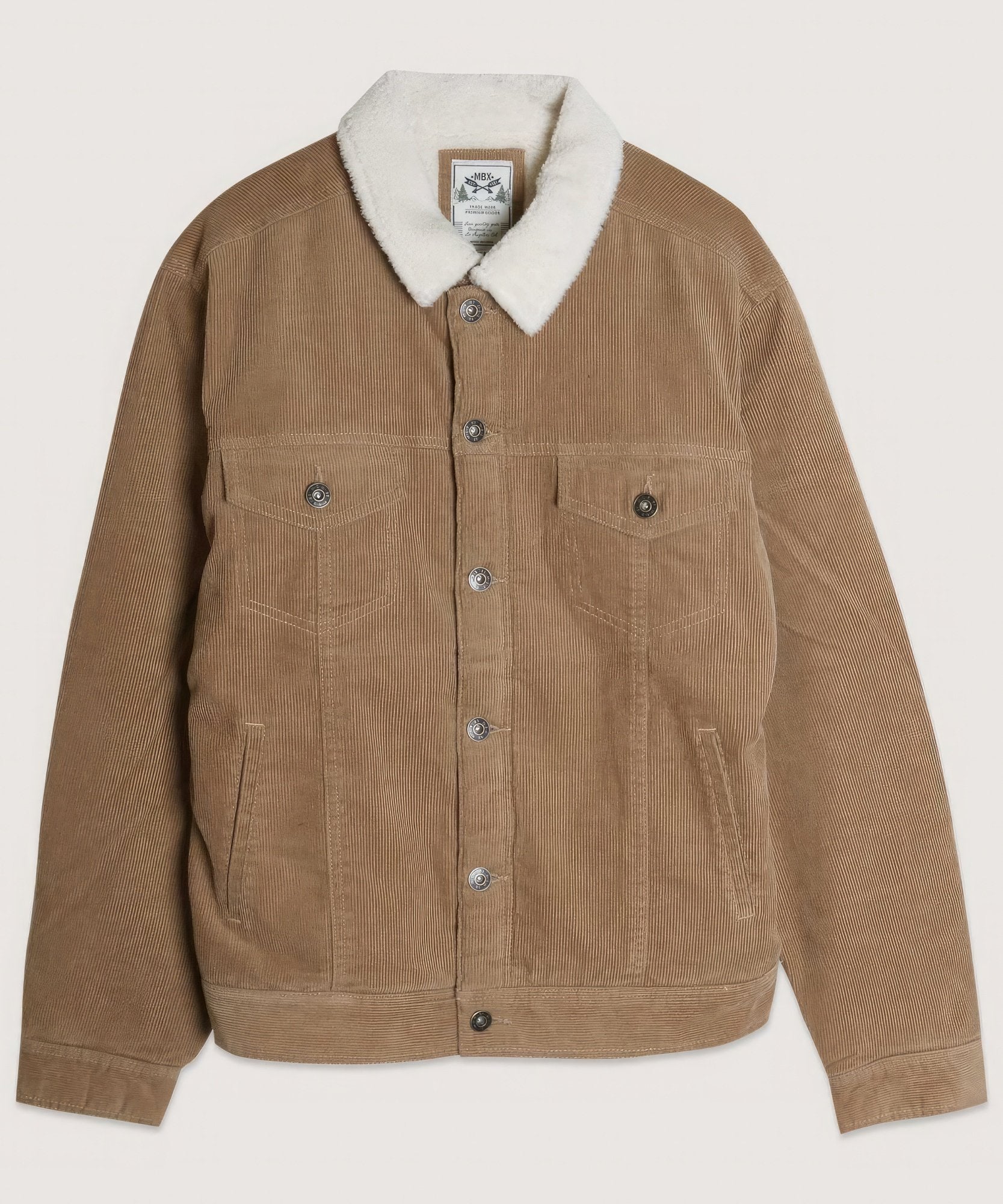 Men's Casual corduroy lined trucker jacket