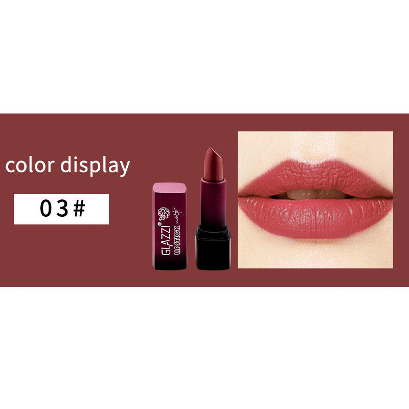 Small Square Tube Matte Matte Not Easy To Fall Off Lipstick Smooth Moisturizing Not Pull Dry Lasting Color Portable Lipstick Makeup