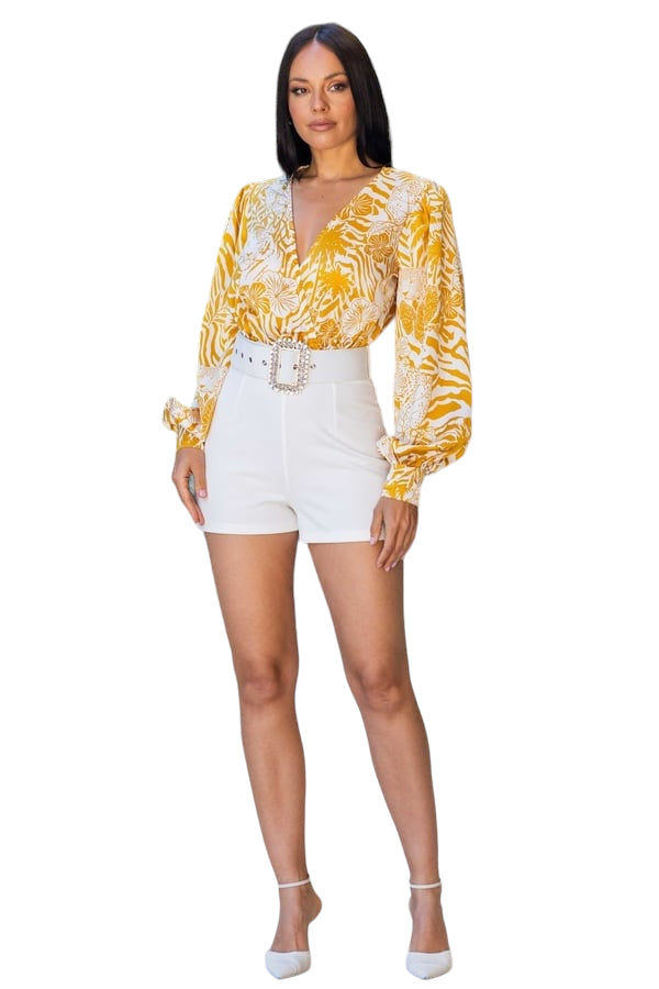 Women’s Woven print top fashion romper