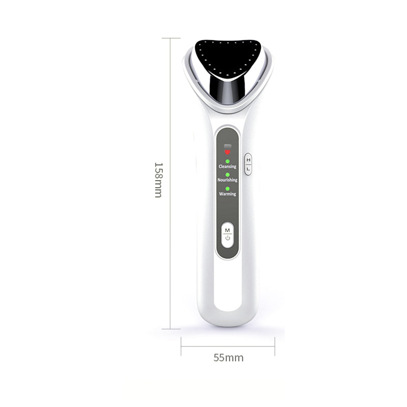 3.7V Facial Cleaner Tool Ultrasonic Vibration Heat Massager Beauty Instrument Skin Care