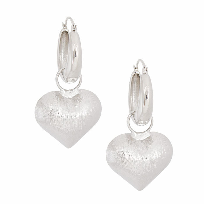 Hoop Medium Chunky Heart Earrings for Women