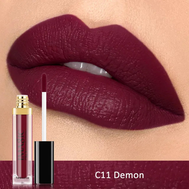 IMAGIC Waterproof Lip Gloss Matte Liquid Lipstick Matte Lipstick Lipkit Cosmetics Makeup Nude 12color