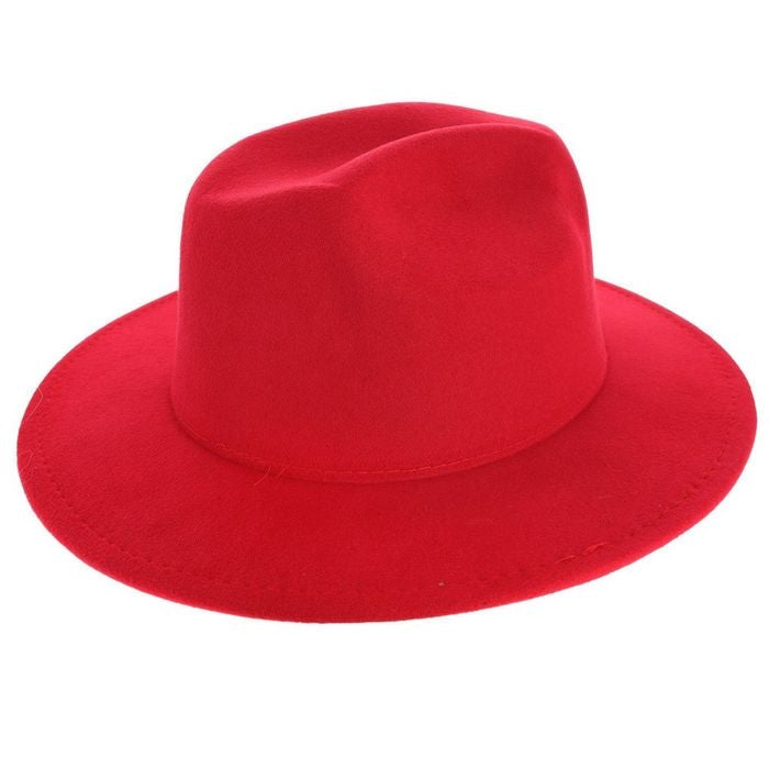 Solid Red Fedora Hat