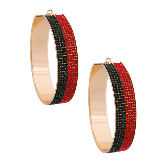 Color Wide Metal Hoops 3 Colors