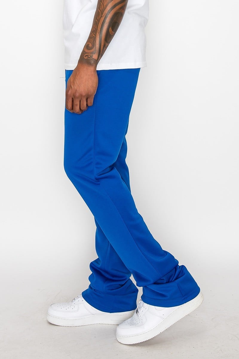 Men's Solid flare stacked track pants