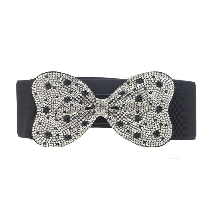 Double Bow Rhinestone Belt