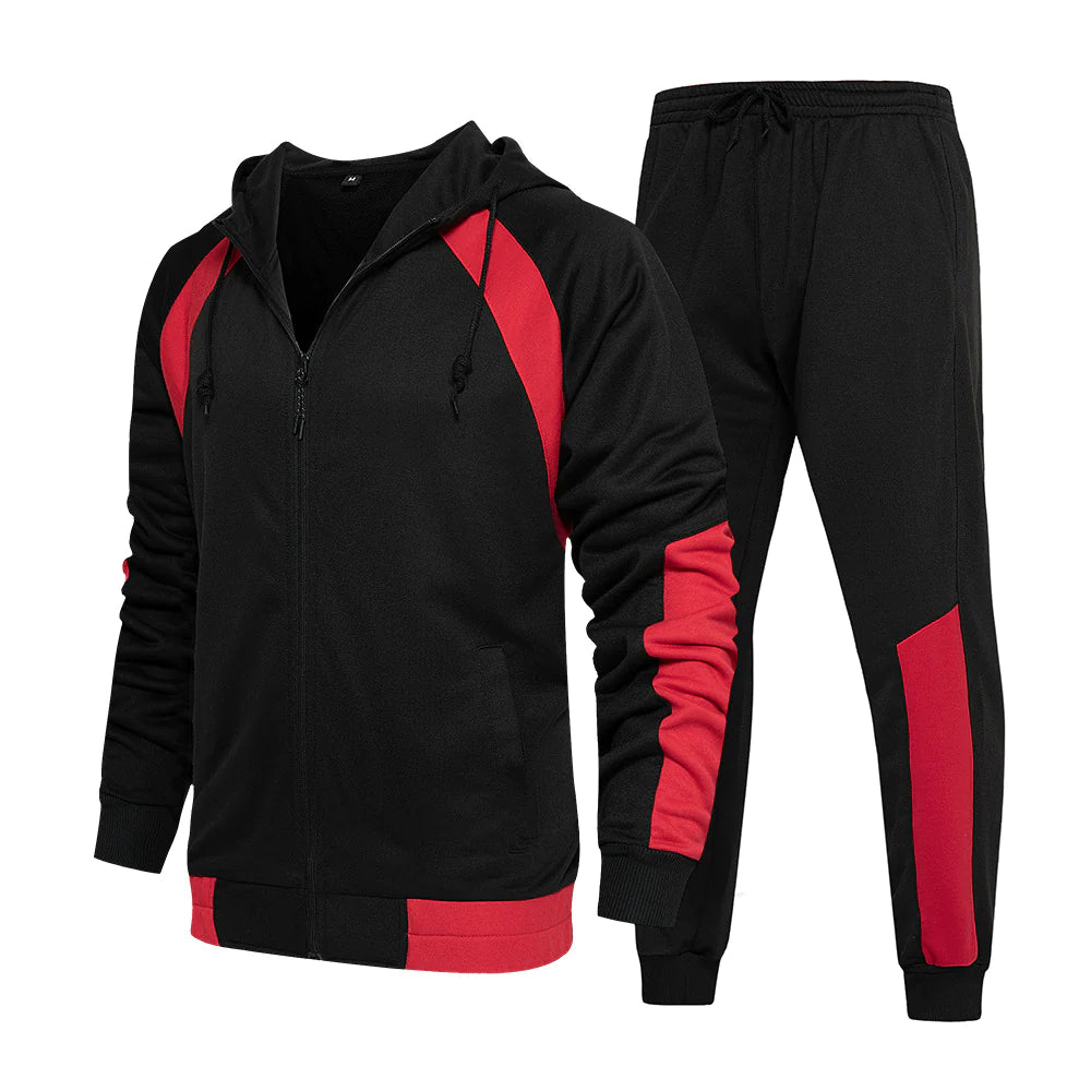 Men's Spring Autumn Casual Sports Hoodies Two Piece Set