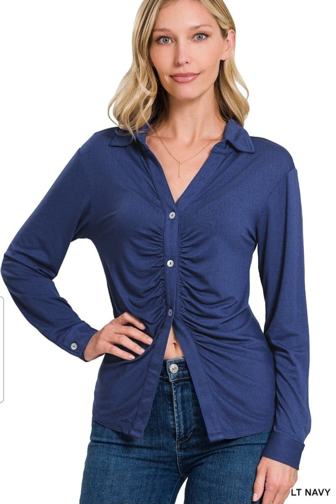 Women's Stretchy ruched shirt-