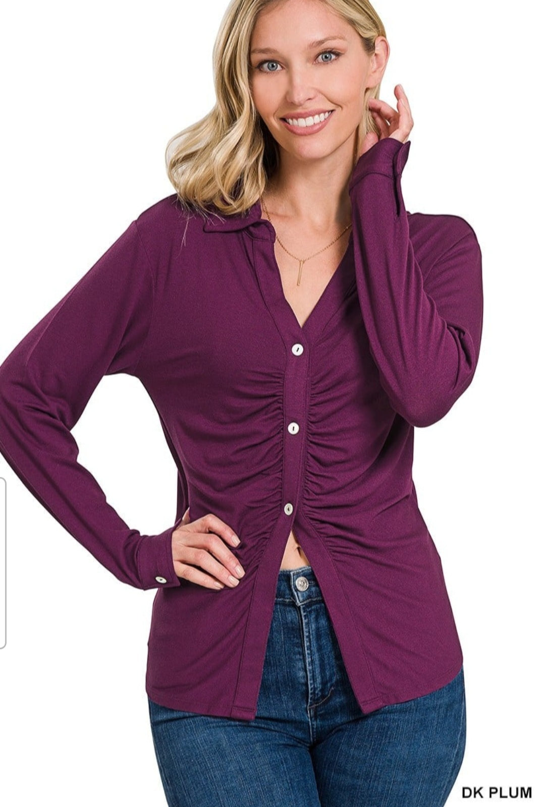 Women's Stretchy ruched shirt-