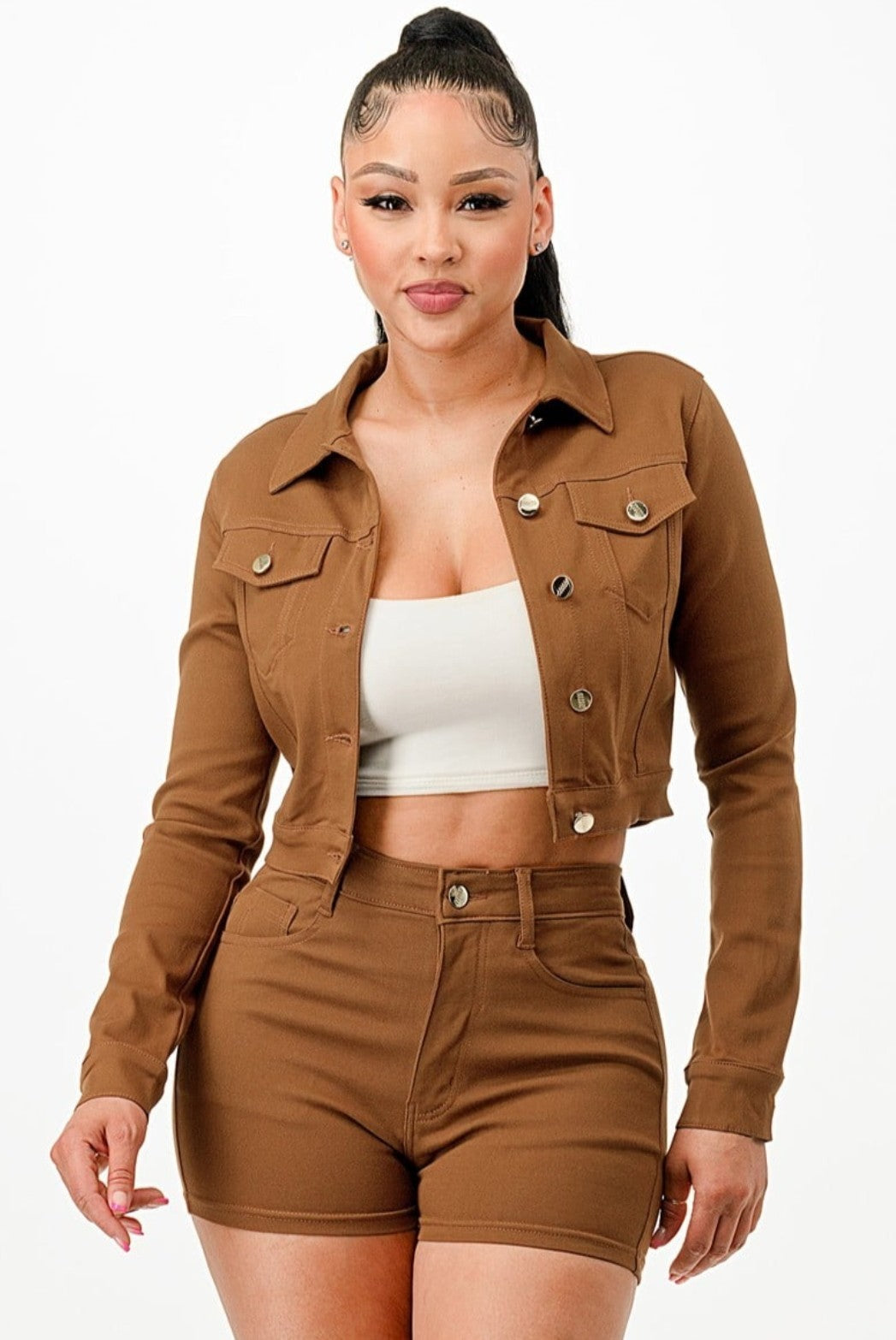 Women's Super stretchy cropped jacket