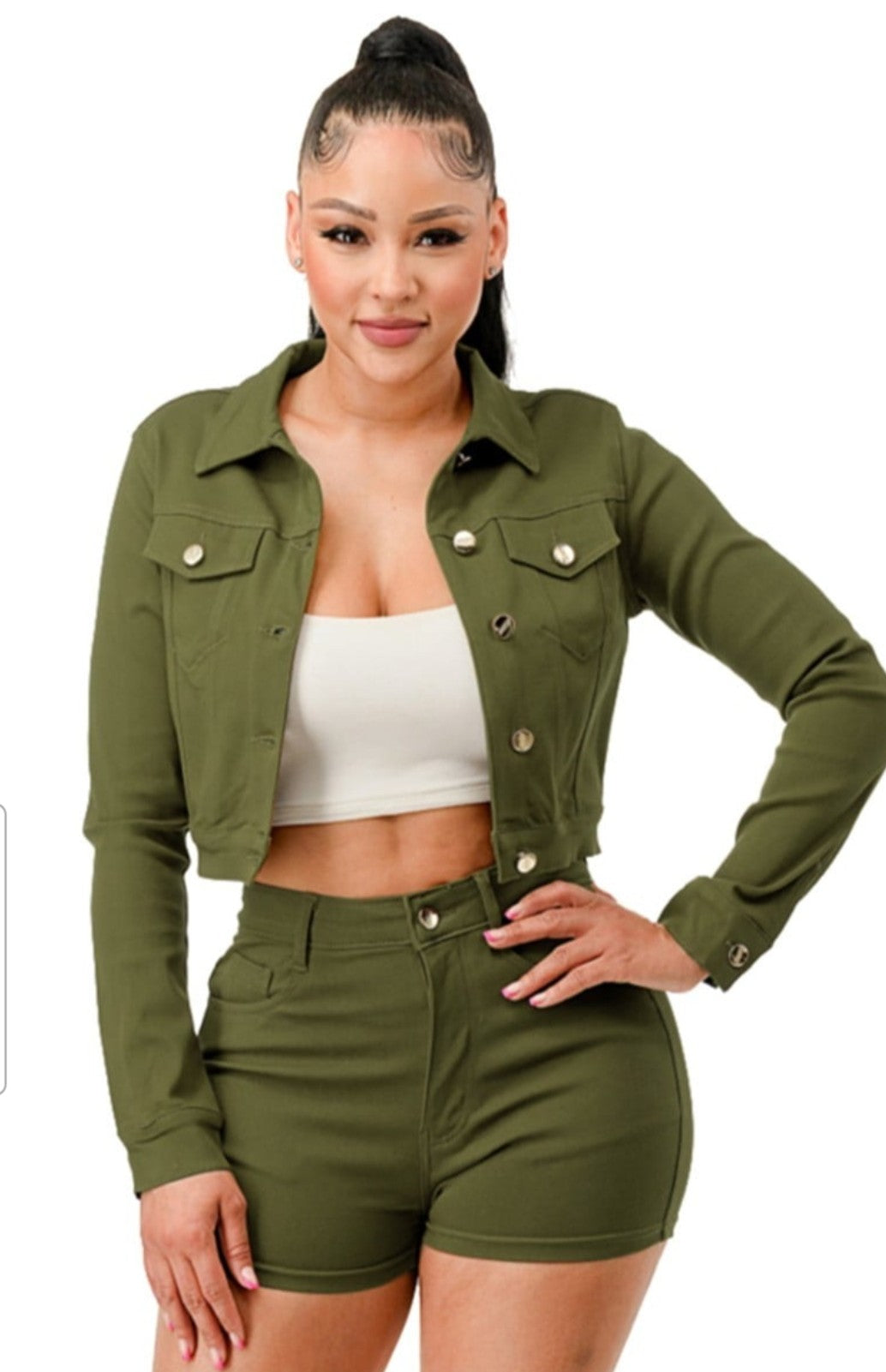 Women's Super stretchy cropped jacket