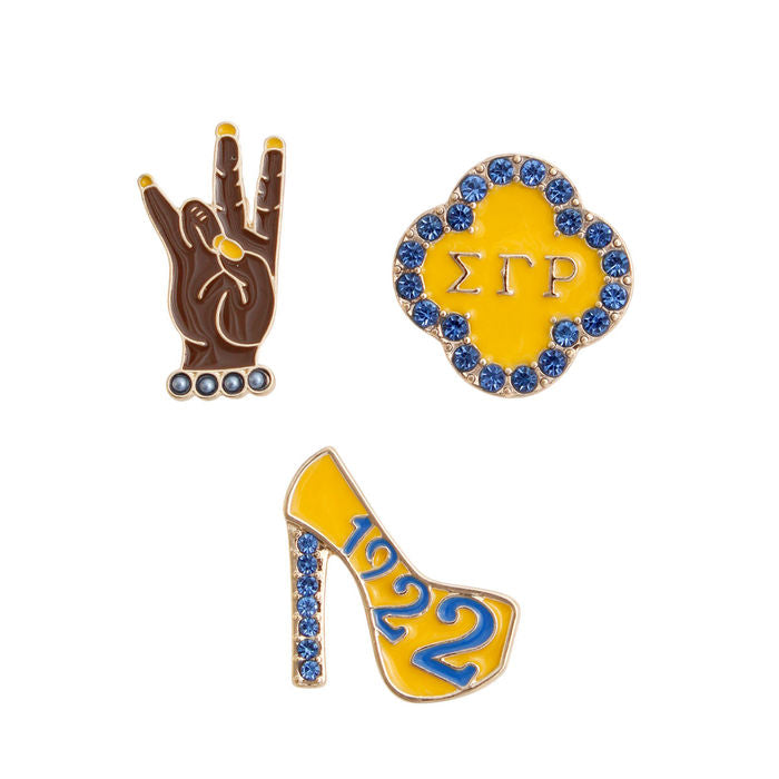 Rhinestone Sorority Pin Set